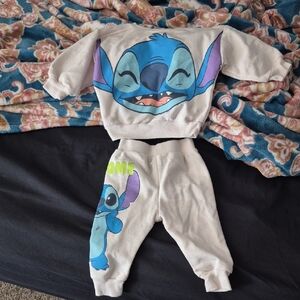 Disney Baby Blue and White Stitch Top